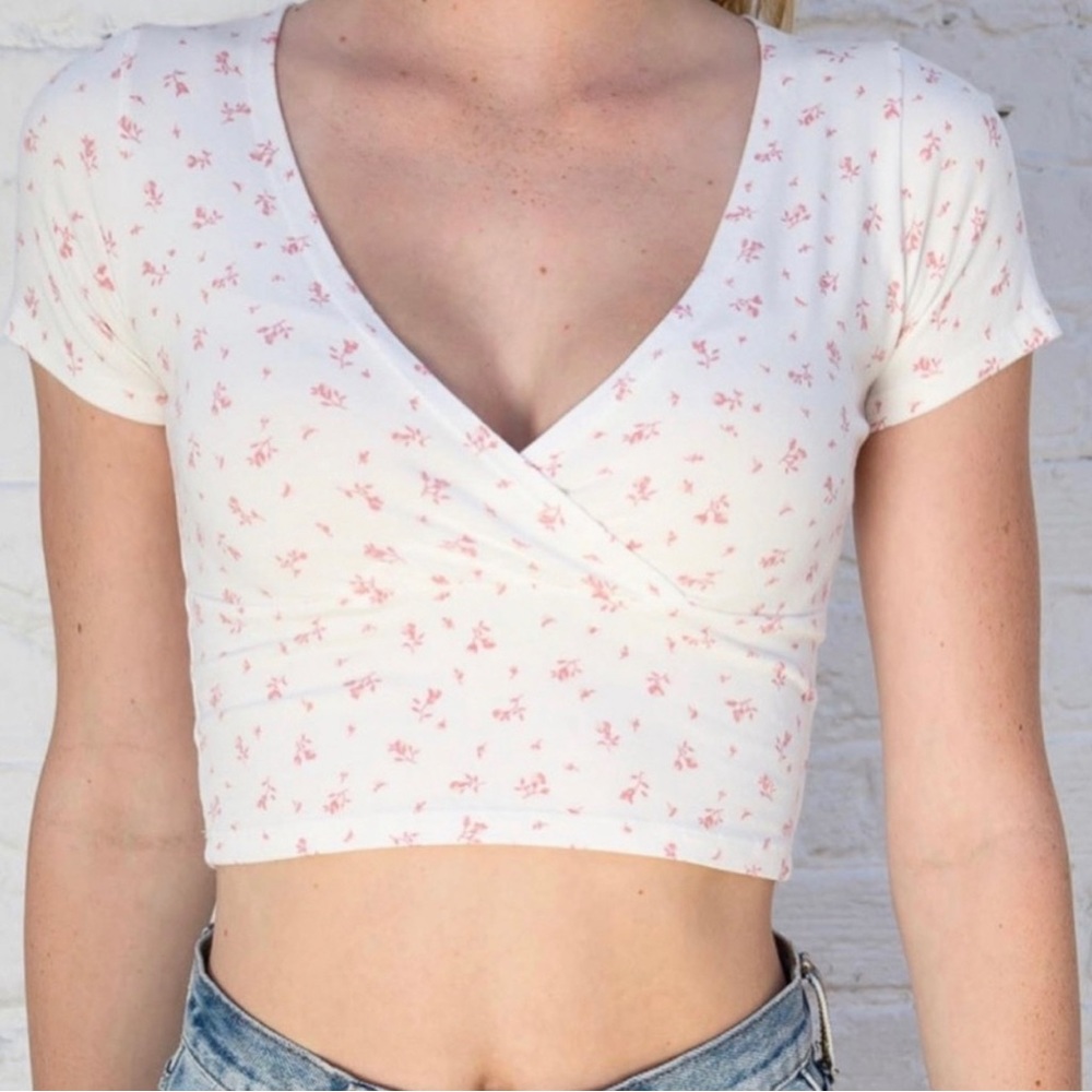 Brandy Melville Amara Top with Pink Flowers